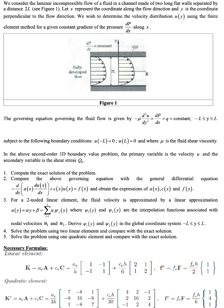 We consider the laminar incompressible flow of a | Chegg.com