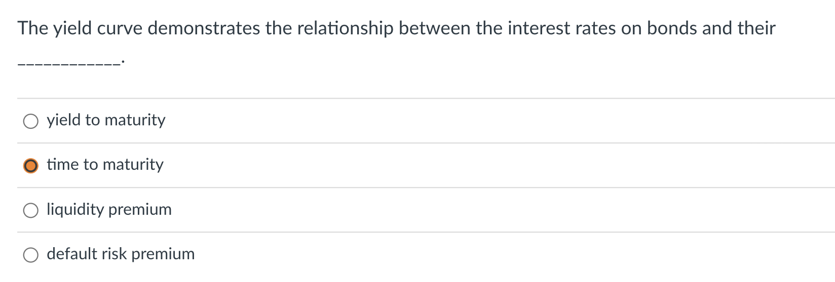 Solved The yield curve demonstrates the relationship between | Chegg.com