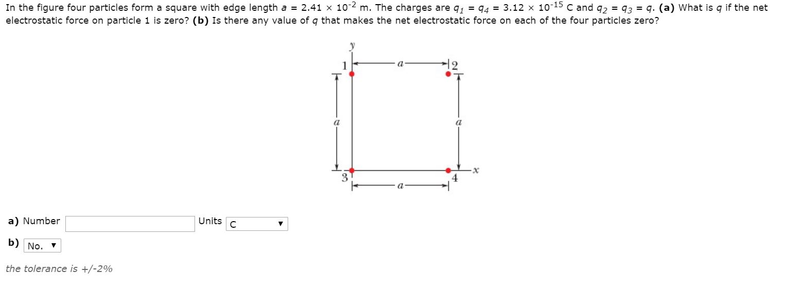 solved-in-the-figure-four-particles-form-a-square-with-edge-chegg