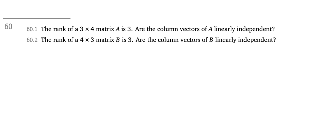 rank of a matrix of order 3 * 4