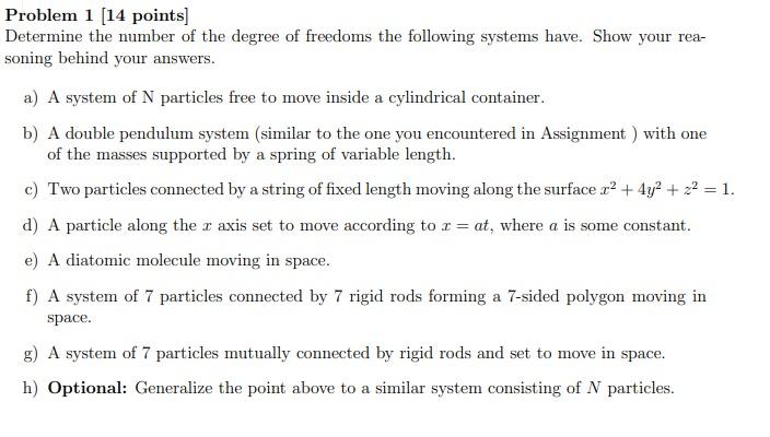 Solved Problem 1 [14 points) Determine the number of the | Chegg.com