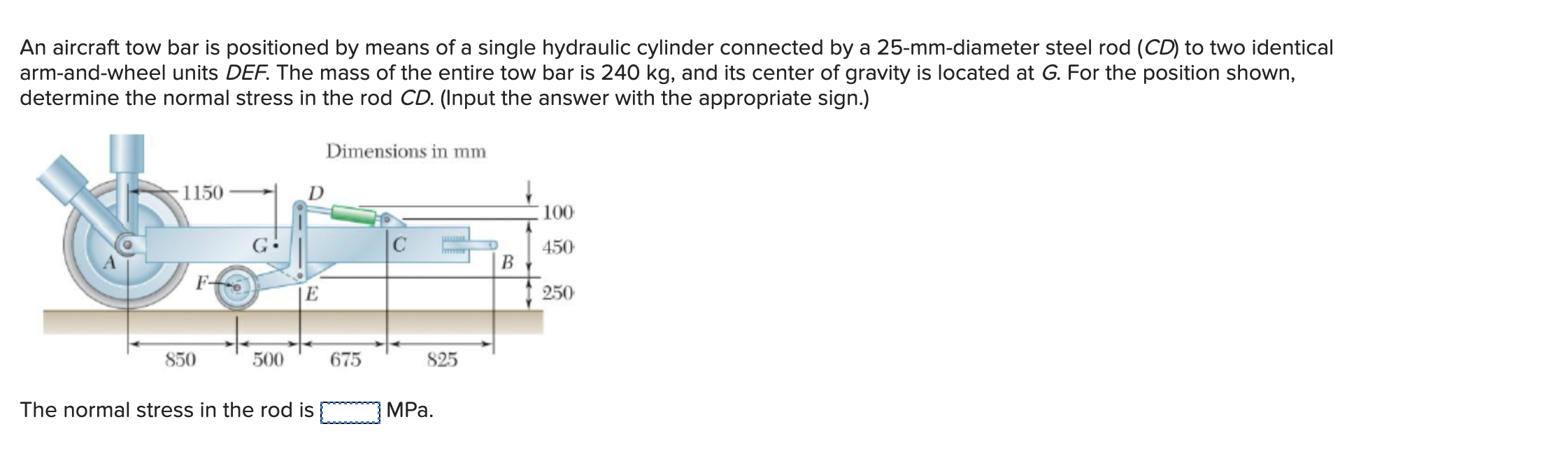 solved-an-aircraft-tow-bar-is-positioned-by-means-of-a-chegg
