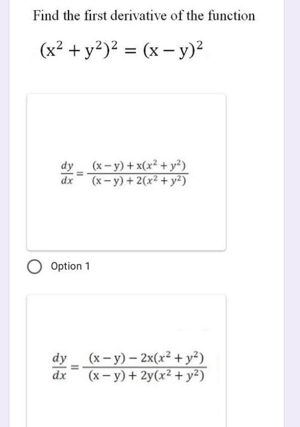 derivative of y 1 x 2