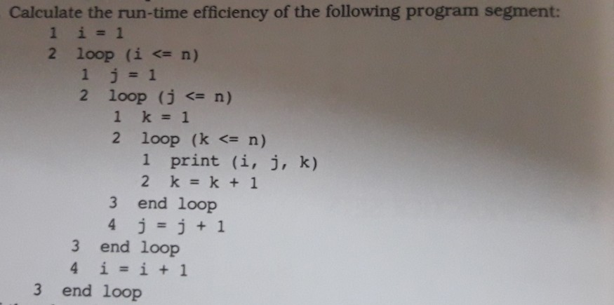 solved-calculate-run-time-efficiency-following-program-segment-1-1