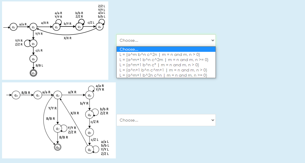 Solved Consider The Following Turing Machines. Match Them | Chegg.com