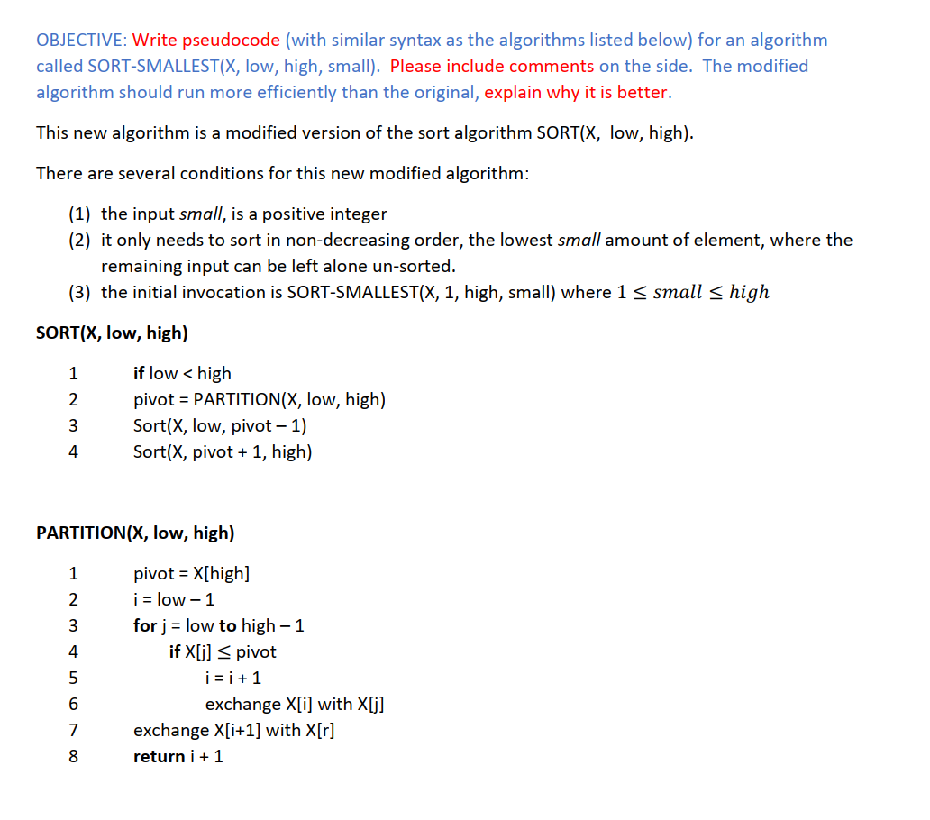 Solved An example of how the modified algorithm should | Chegg.com