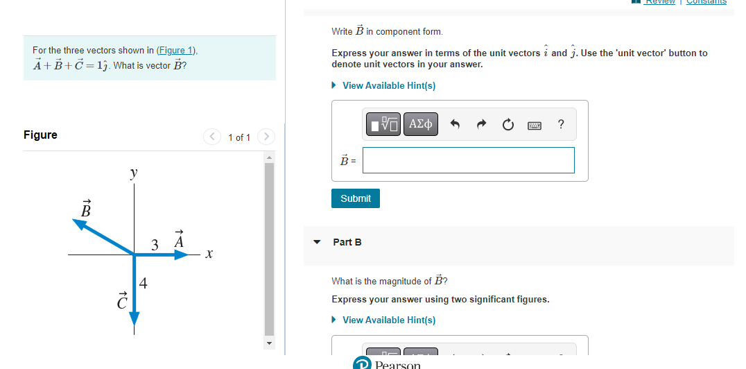 Solved For The Three Vectors Shown In (Figure 1), A⃗ +B⃗ +C⃗ | Chegg.com