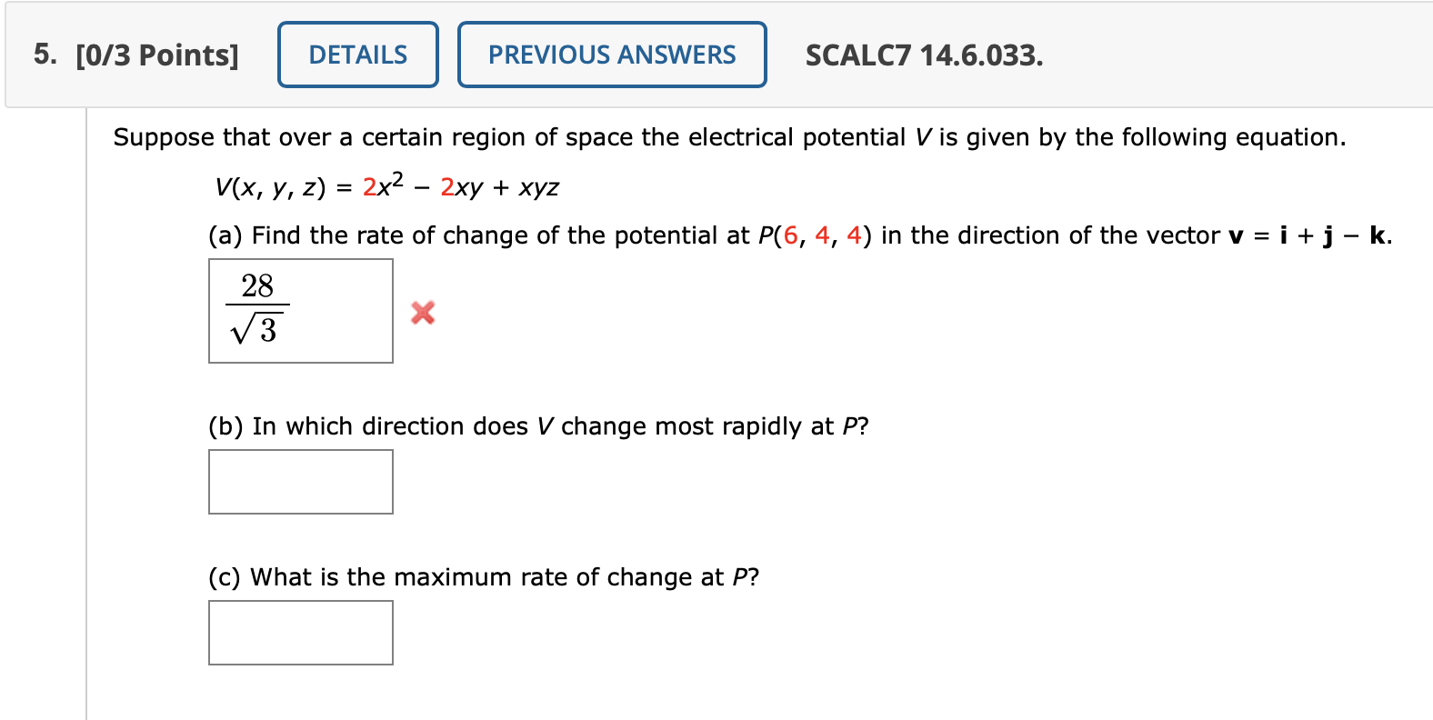 Solved 5. [0/3 Points] DETAILS PREVIOUS ANSWERS SCALC7 | Chegg.com