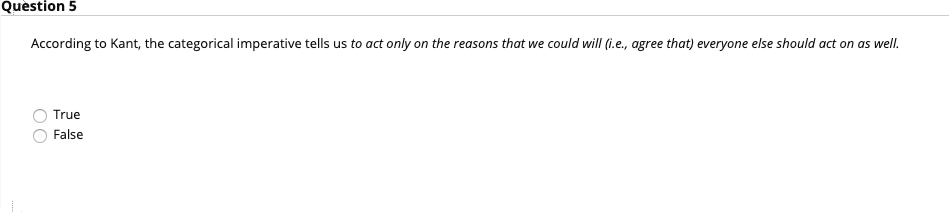 Solved Question 5 According to Kant, the categorical | Chegg.com