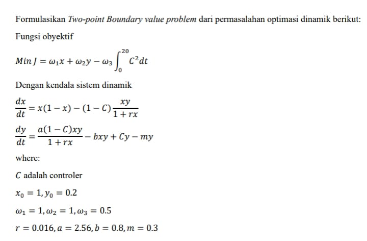 Formulasikan Two-point Boundary value problem dari | Chegg.com