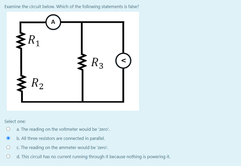 Solved Examine the circuit below. Which of the following | Chegg.com