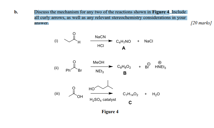 Solved B. ﻿Discuss The Mechanism For Any Two Of The | Chegg.com