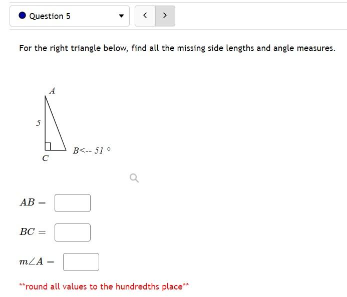 Solved For The Right Triangle Below, Find All The Missing | Chegg.com