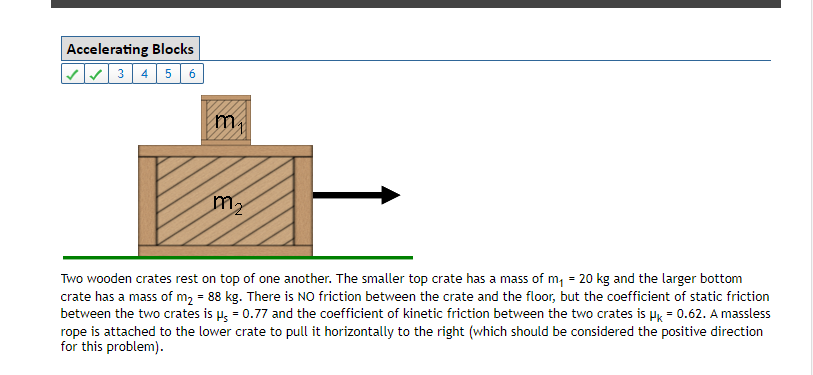 Solved Accelerating Blocks 3 4 5 6 Two wooden crates rest on | Chegg.com