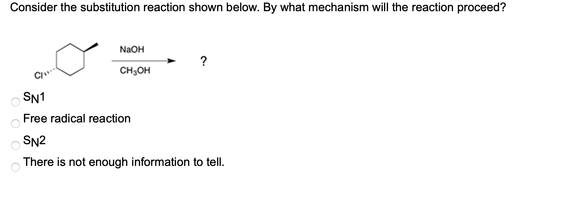 Solved Consider The Substitution Reaction Shown Below. By 