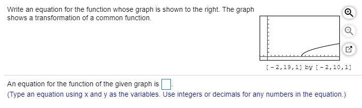 Solved Write an equation for the function whose graph is | Chegg.com