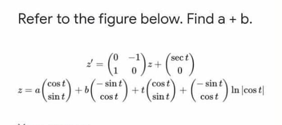 Solved Refer To The Figure Below. Find A + B. 6 ;) ;=+(set) | Chegg.com