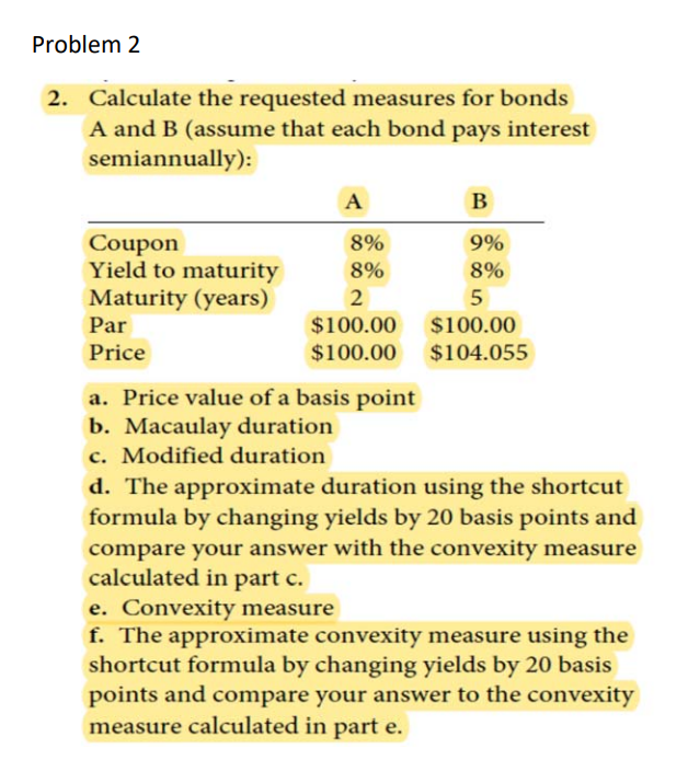 Solved Problem 2 2. Calculate The Requested Measures For | Chegg.com