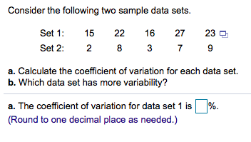Solved Consider the following two sample data sets. Set 1: | Chegg.com