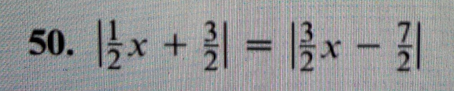 Solved 50. 14x + 1 = x - 2 | | X | Chegg.com