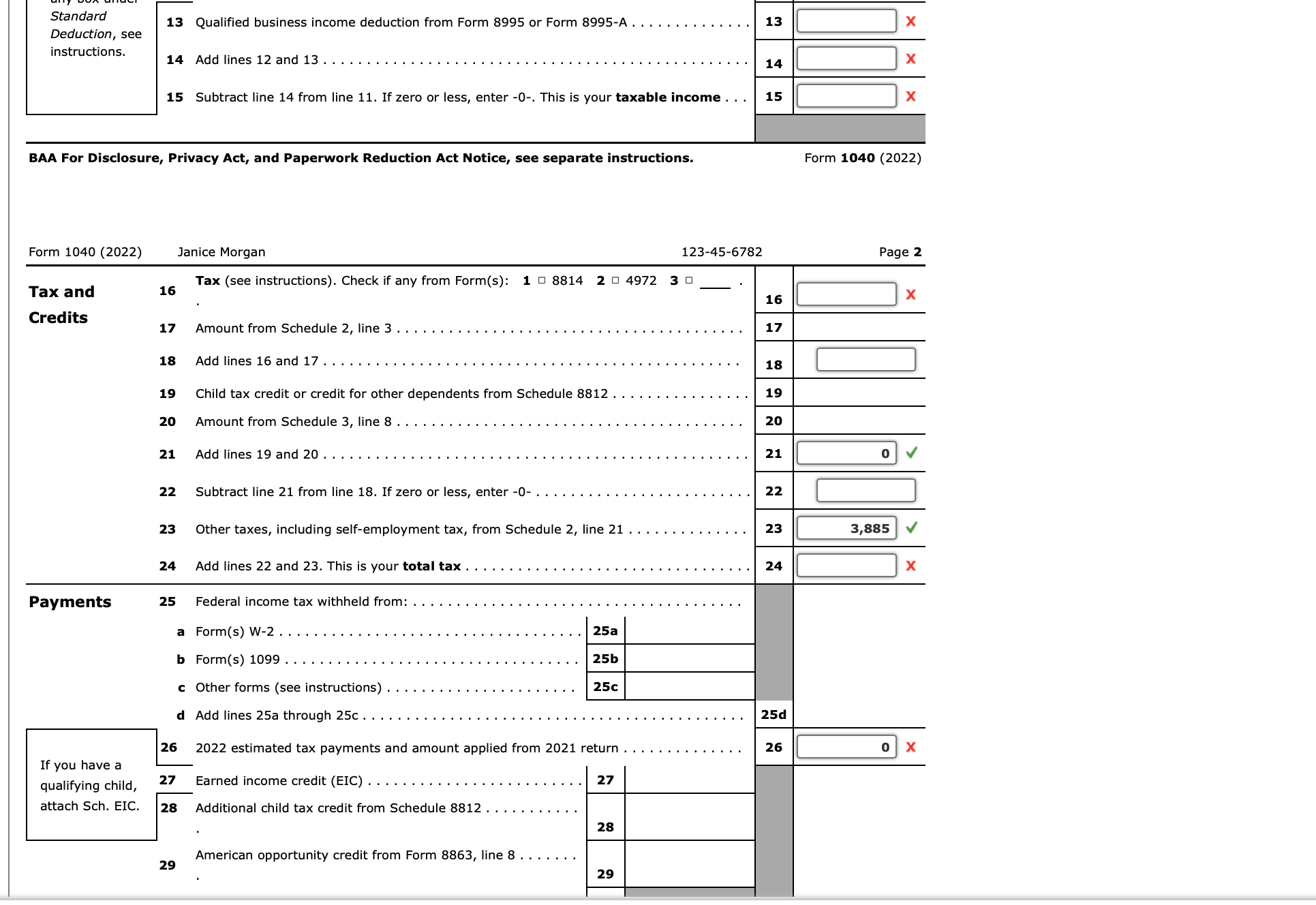 Solved Janice age 24, is single and has no