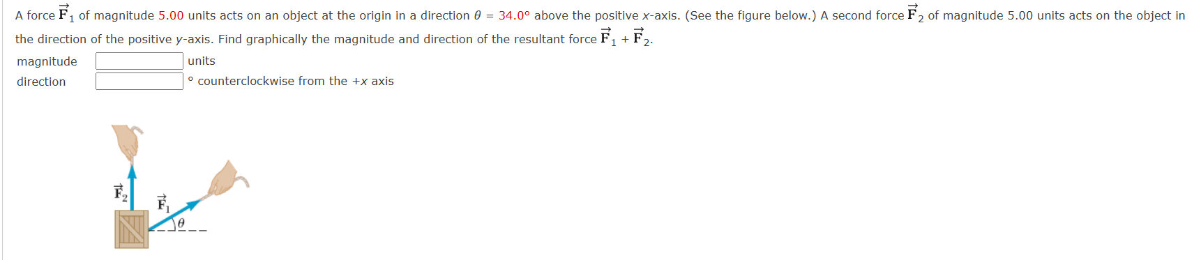 Solved the direction of the positive y-axis. Find | Chegg.com