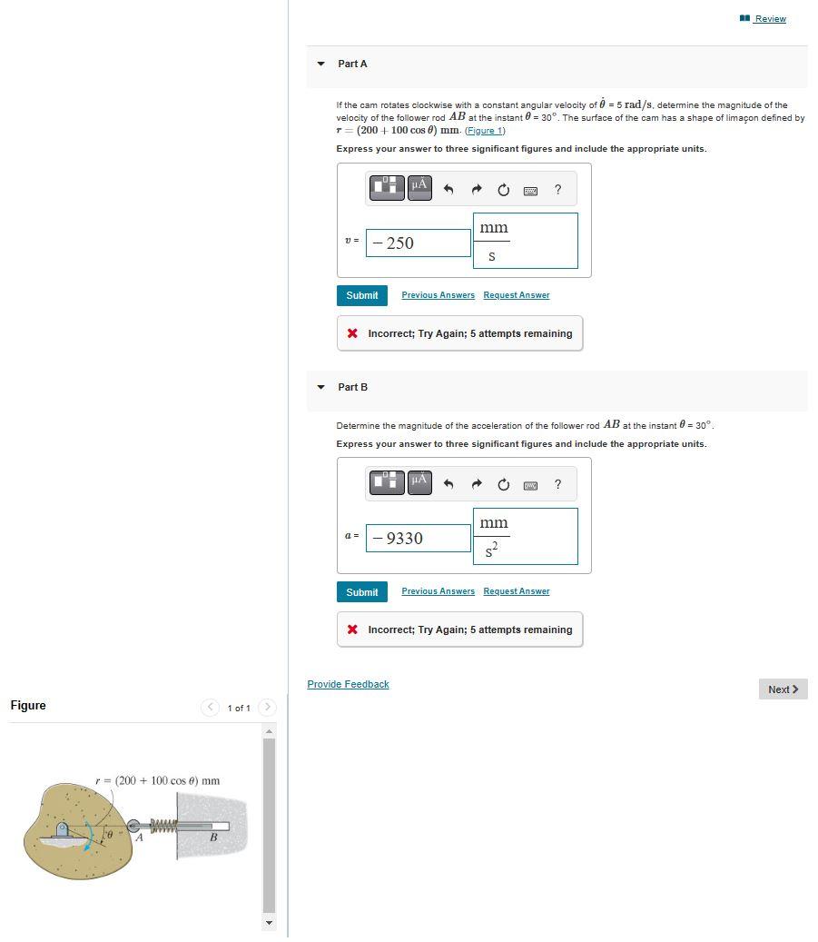 [Solved] If the cam rotates clockwise with a constant ang