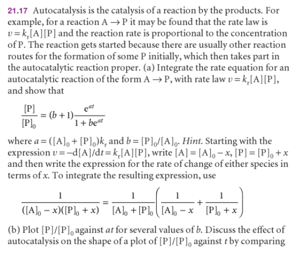 21 17 Autocatalysis Is The Catalysis Of A Reaction Chegg Com