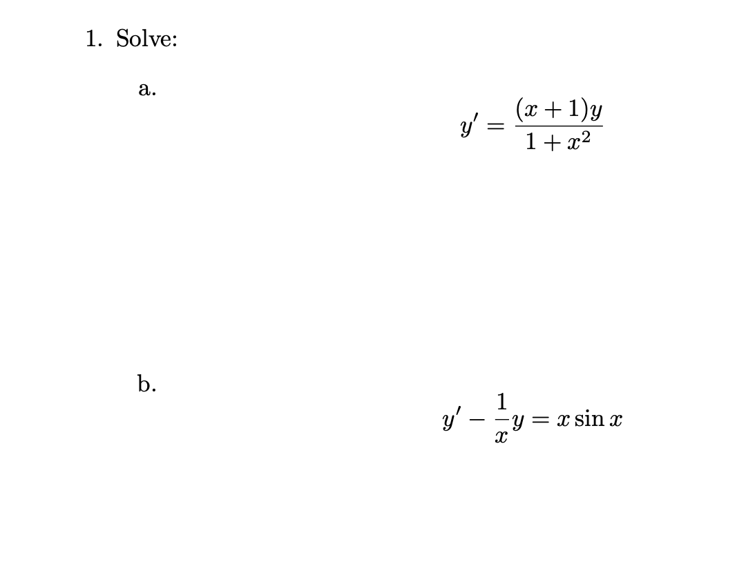 solved-1-solve-a-y-x-1-y-1-x-2-b-y-1-x-y-chegg