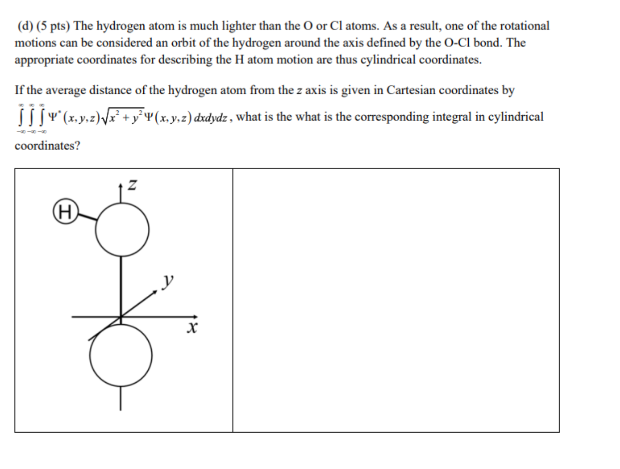 Solved 5 Consider The Molecule Hypochlorous Acid Drawn B Chegg Com