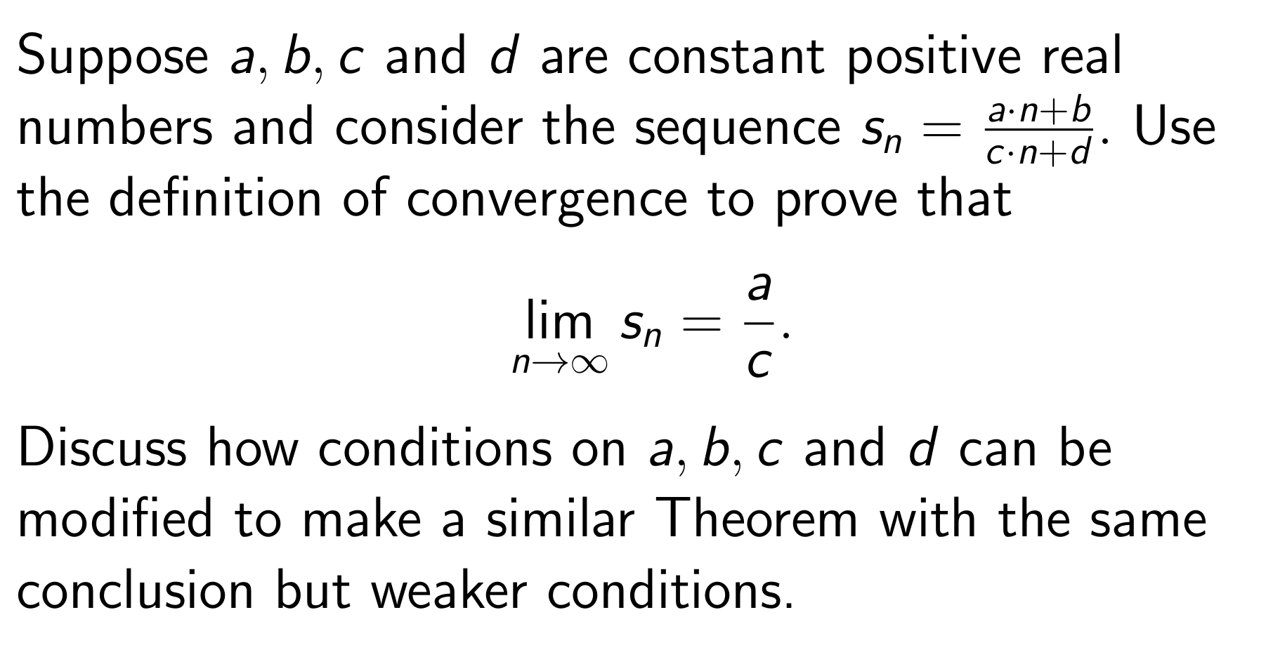 Solved Suppose A, B, C And D Are Constant Positive Real | Chegg.com