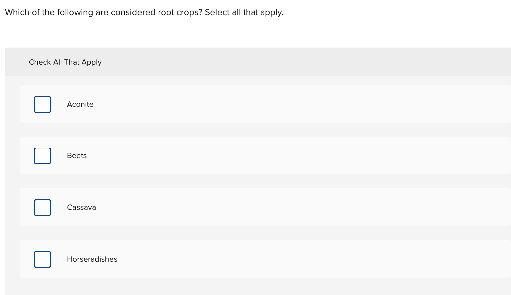 Which Of The Following Are Considered Root Crops