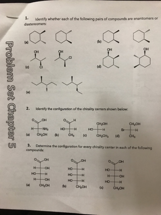 Solved 1. Identify whether each of the following pairs of | Chegg.com