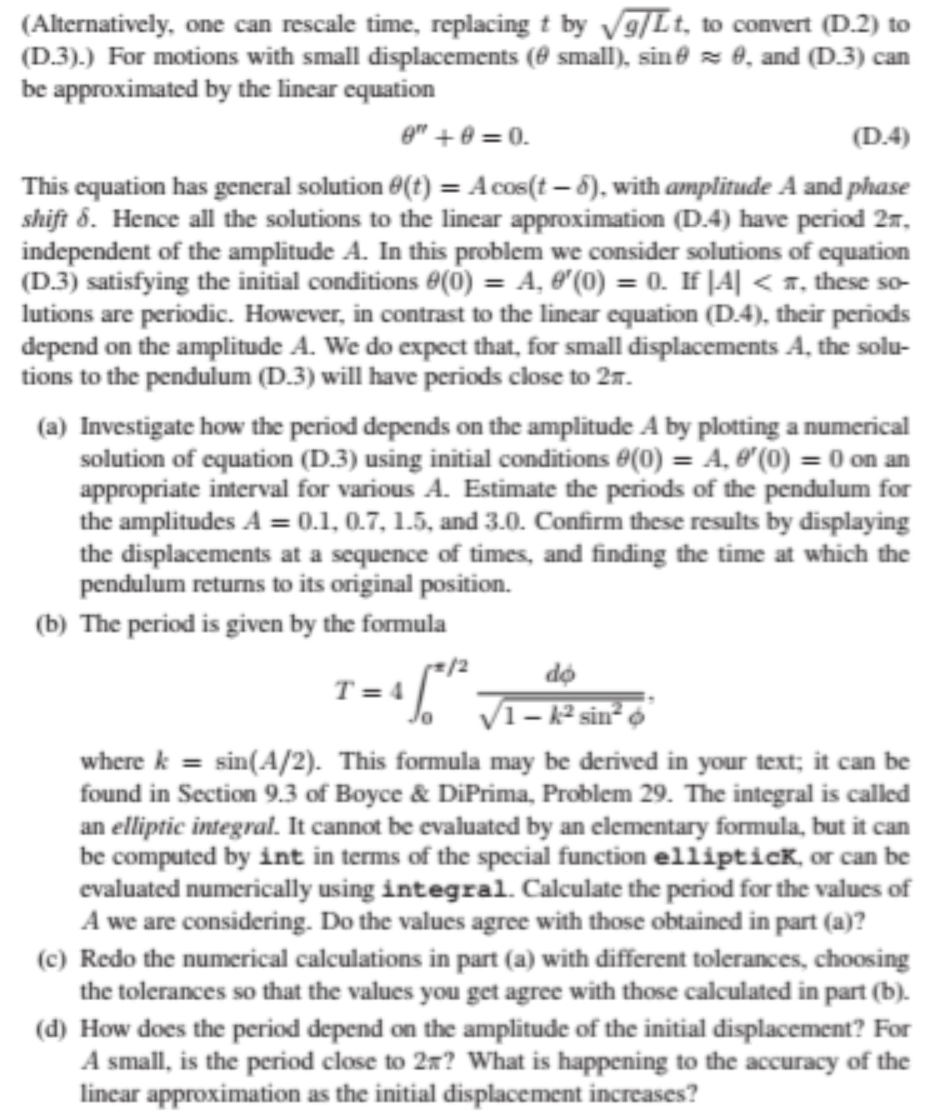 DIFFERENTIAL EQUATIONS, MATLAB This and some of the | Chegg.com