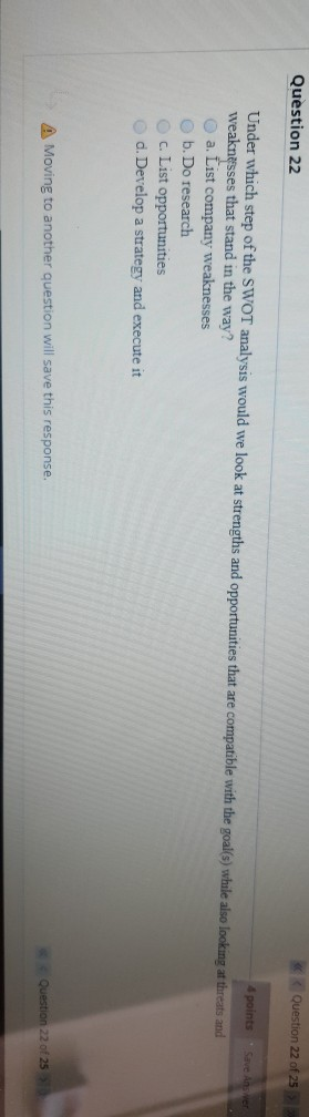 Solved Question 22 of 25 Question 22 points Save Answer | Chegg.com