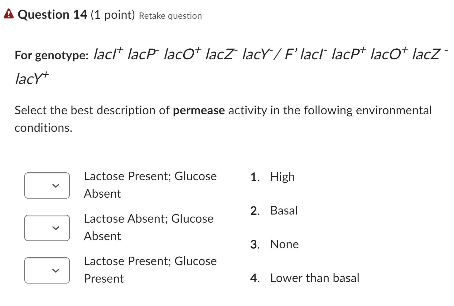 Solved lach+ Select the best description of permease