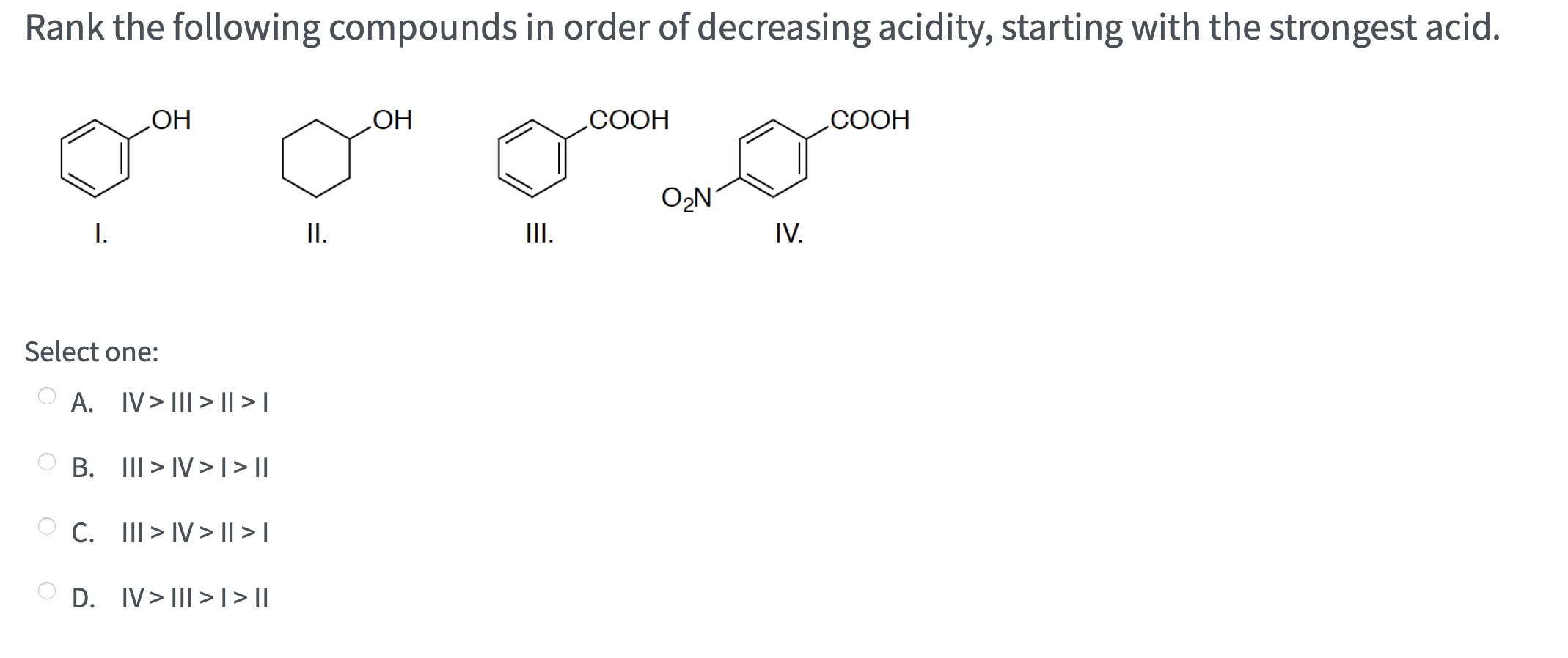 Solved Rank the following compounds in order of decreasing | Chegg.com