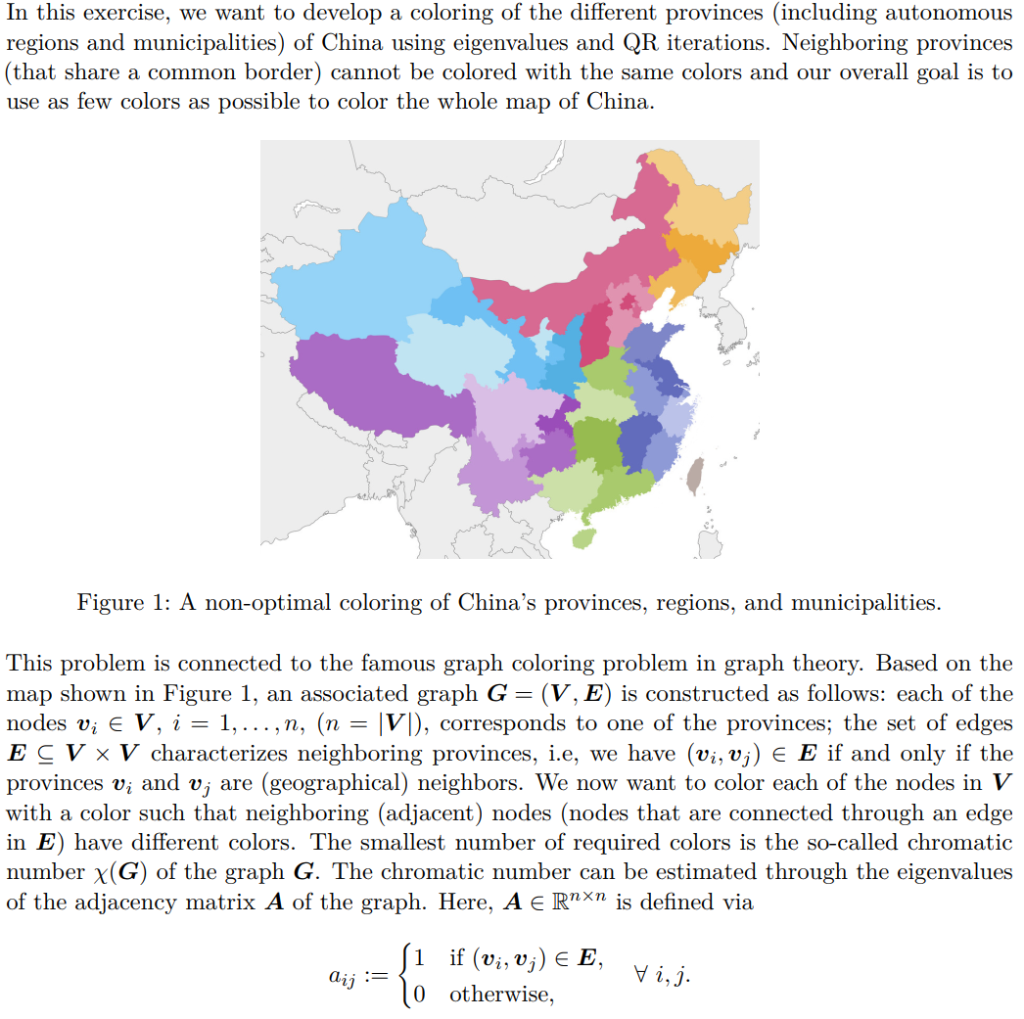 In this exercise, we want to develop a coloring of | Chegg.com