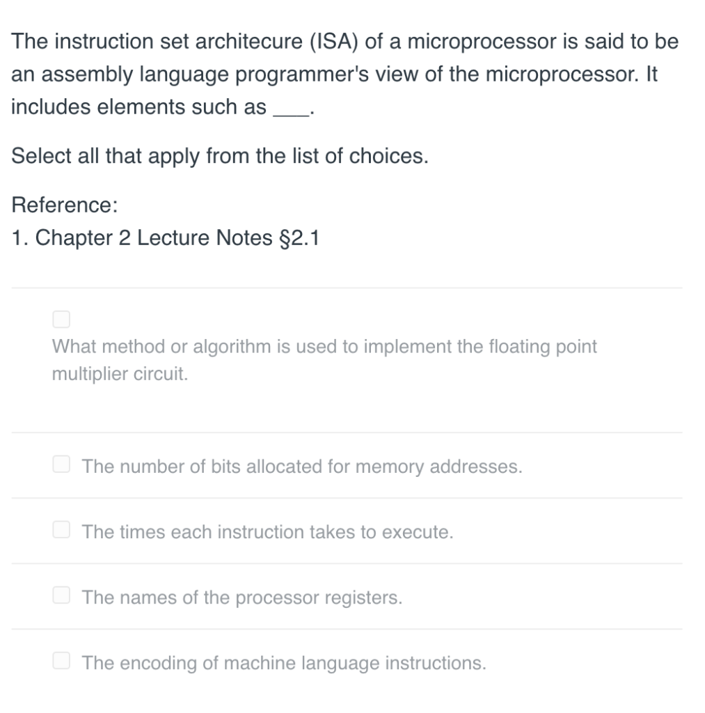 Solved the instruction set architecure isa of a chegg