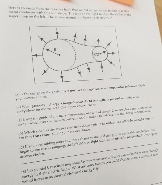 Solved is the charge on the goofy object positive of | Chegg.com