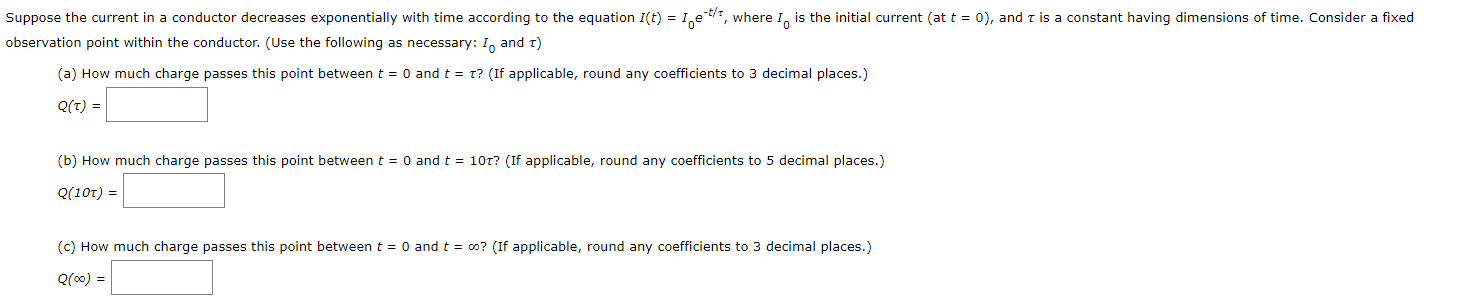 Solved Suppose the current in a conductor decreases | Chegg.com