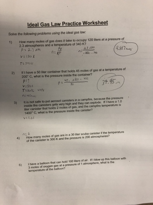 Chemistry Combined Gas Laws Worksheet Answer Key With Work – My Worksheet