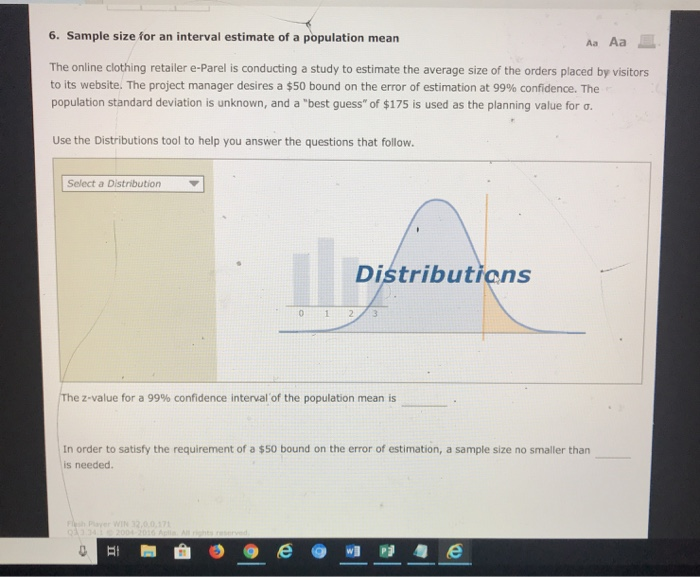 Solved 6. Sample Size For An Interval Estimate Of A | Chegg.com