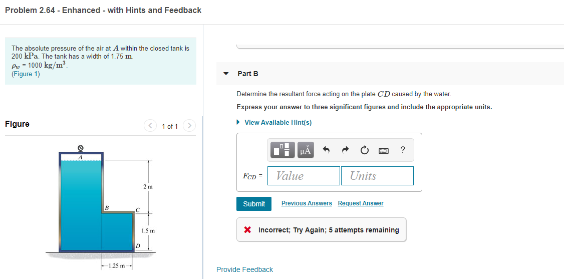 Solved Problem 2 64 Enhanced With Hints And Feedback The Chegg
