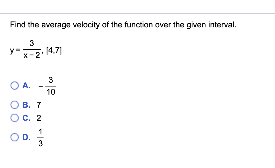 average velocity formula calculus