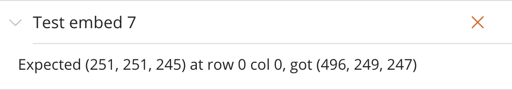 Solved Test recover 1 Expected (128,192,192) at row 0 col 0 | Chegg.com