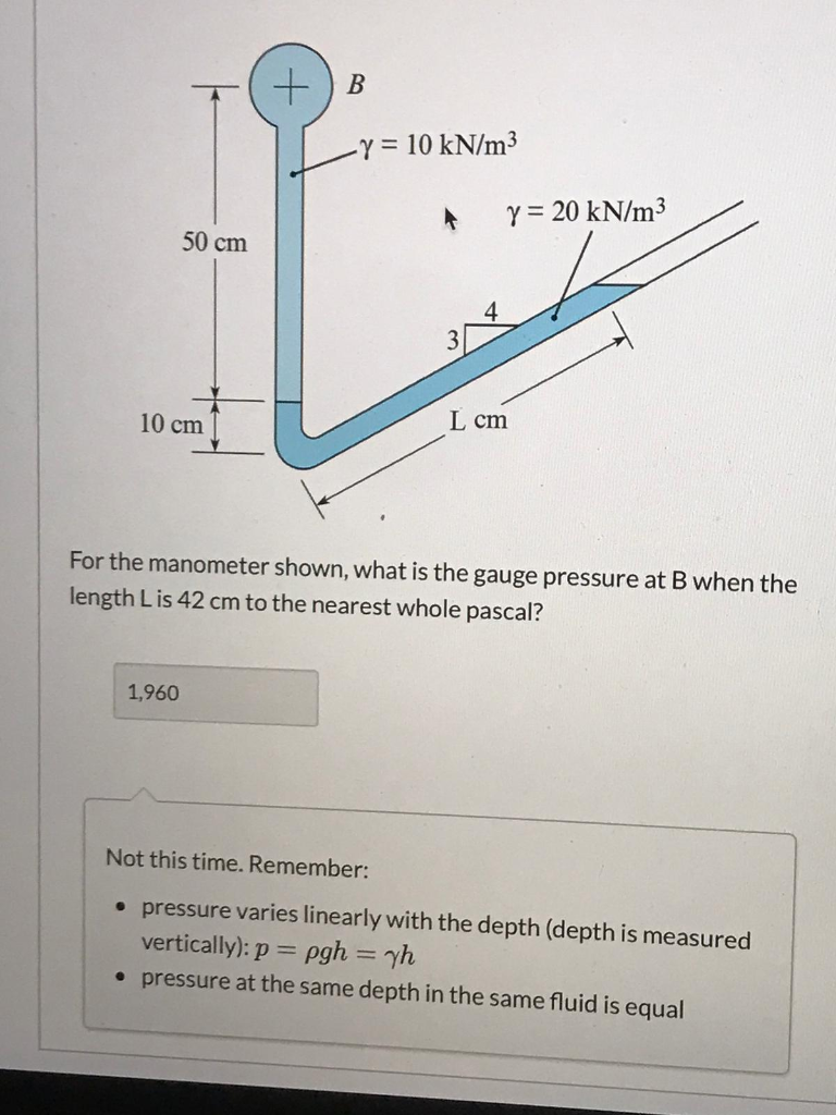 Solved + B Ly= 10 kN/m3 A r = 20 kN/m3 50 cm IN L cm 10 cm | Chegg.com