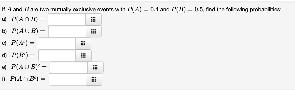 Solved TH If A and B are two mutually exclusive events with | Chegg.com
