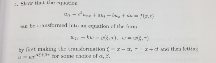 Solved 4. Show that the equation can be transformed into an | Chegg.com
