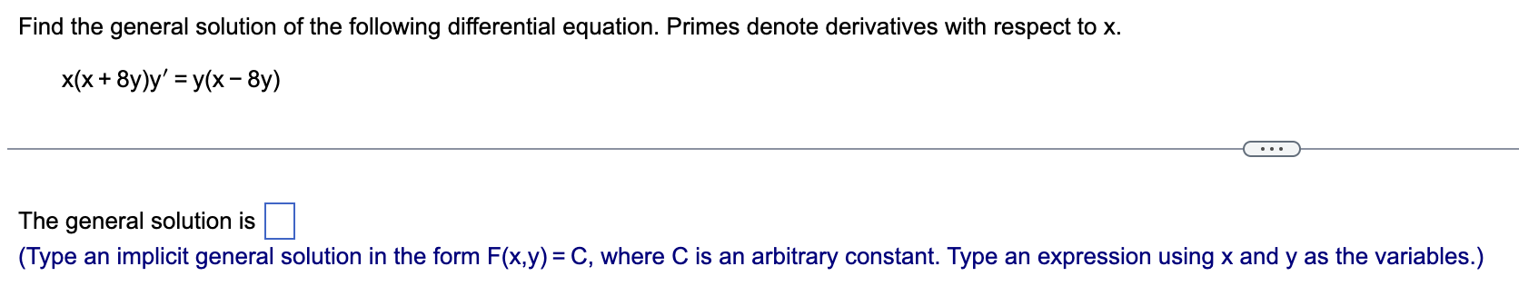 Solved Find the general solution of the following | Chegg.com